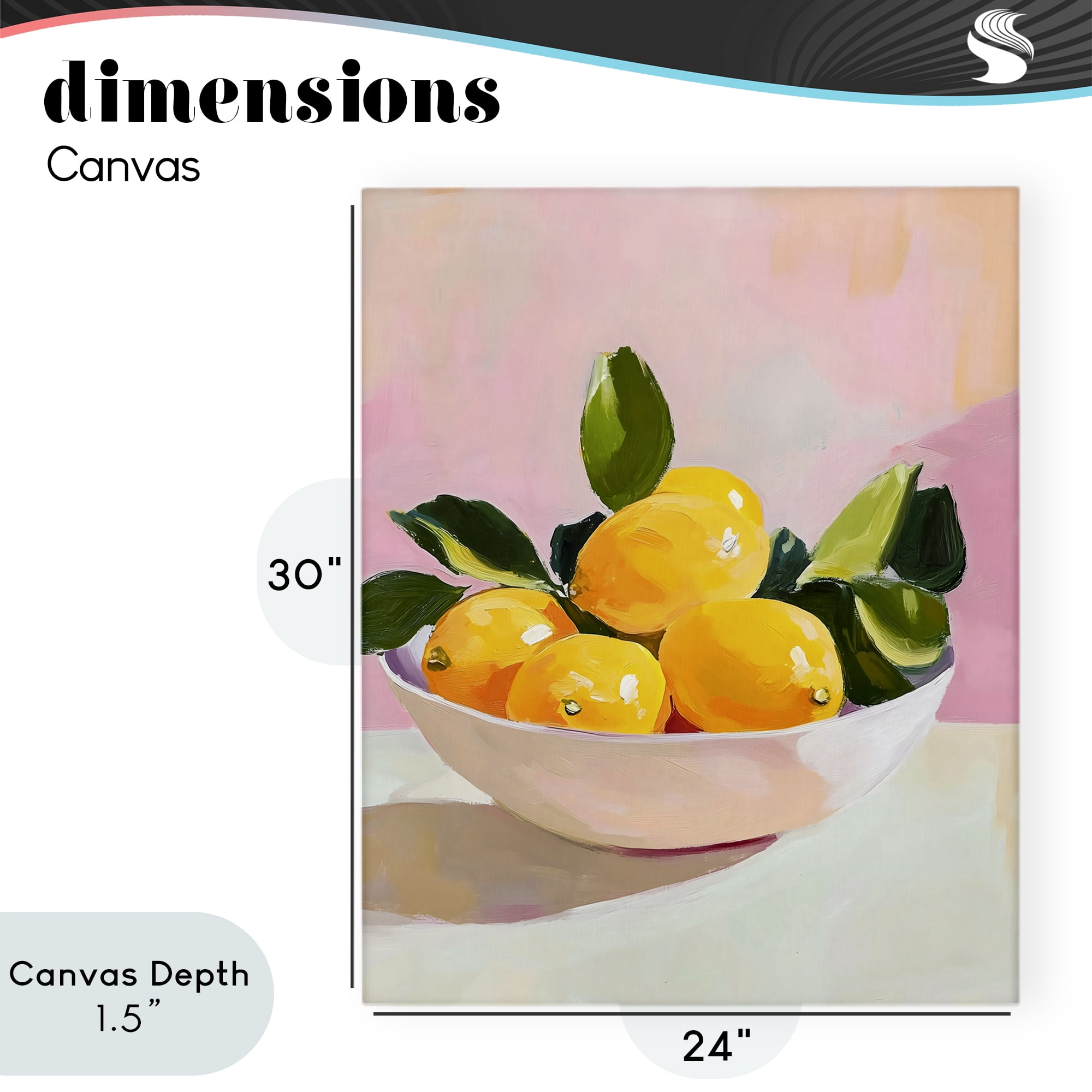 Stupell Industries Bowl of Lemons in Sunlight Canvas Wall Art, design by The Prints Vibe