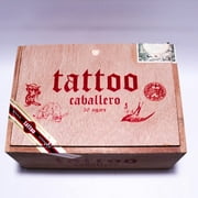 Tattoo Caballero Empty Wood Cigar Box 8.25" x 5.75" x 4.25"
