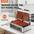thumbnail image 2 of VEVOR Commercial Panini Press Grill Electric Sandwich Maker Griddle Plate 19"x9", 2 of 9