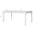 thumbnail image 5 of Home Design Reston Dining Table, White, Rectangular top, Turned legs, Rhinestone accents, Modern luxury design, Sturdy construction, Eye-catching centerpiece, 5 of 5