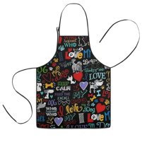I Love My Dogs Art Kids Aprons for Girls and Boys,Adjustable Neck Strap Toddler Aprons for Kids Cooking Baking