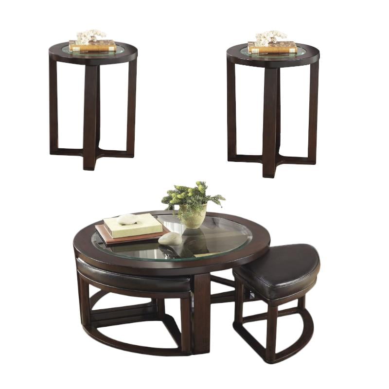 Signature Design By Ashley Coffee Table, Dark Brown Coffee Table And End Tables