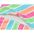 thumbnail image 4 of Serdomi Girls' Big Kid Long-Sleeve One-Piece Swimsuit Rash Guard - Colorful Stripes Cutout Midriff Zipper Size 12, 4 of 7