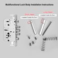 thumbnail image 4 of Insert Lock Body, 304 Stainless Steel Lock Cylinder  For Repair Shops, 4 of 8