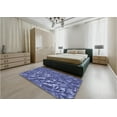thumbnail image 4 of Ahgly Company Indoor Rectangle Patterned Sky Blue Dress Blue Area Rugs, 8' x 10', 4 of 6