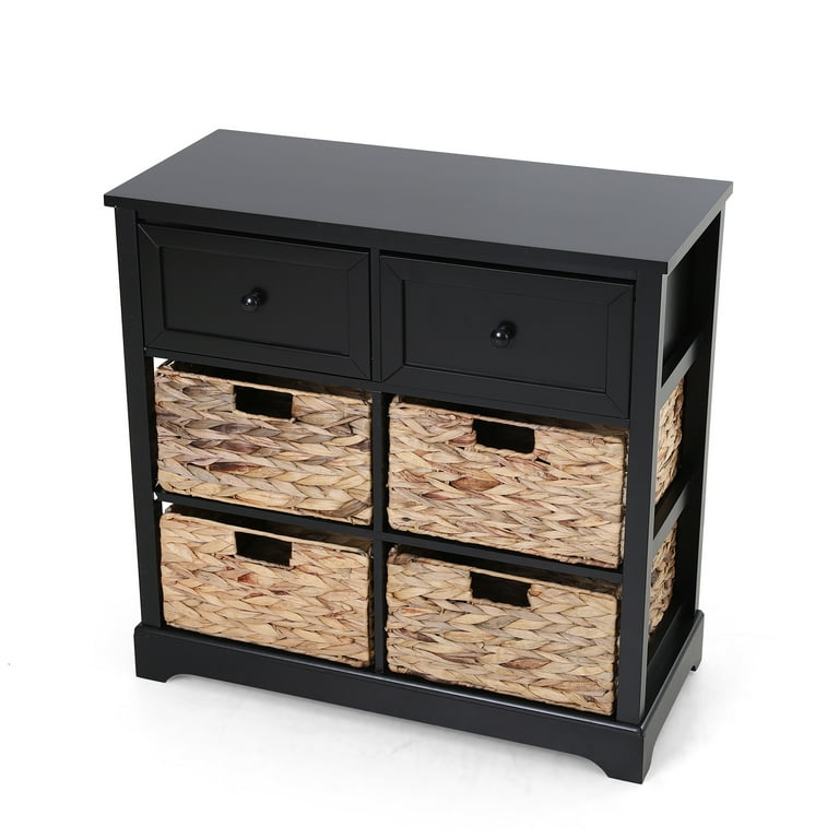 MF Studio 2 Drawer and 4 Basket Storage Cabinet, Black