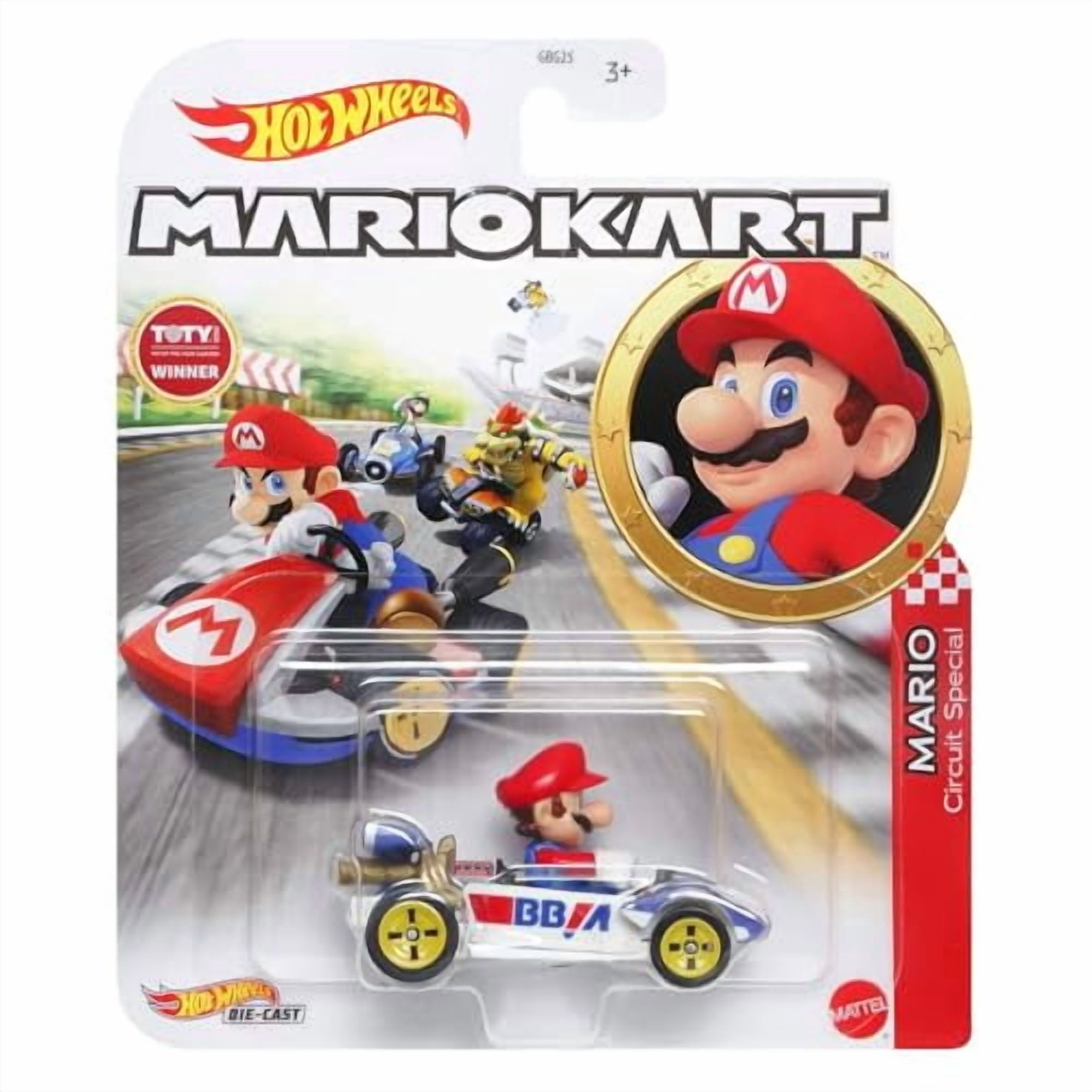 Hot Wheels Mario Kart Die-Cast Character Cars Collection, 8-Pack Set, Nintendo Gaming Collectibles GBG25-957N