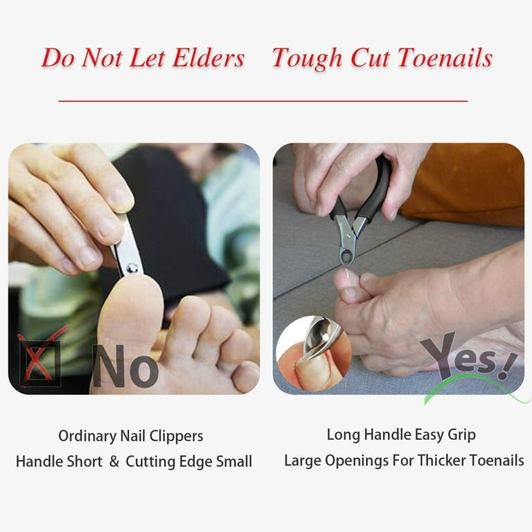 Toenail Clippers, Professional Nail Clippers For Thick Toenails And  Fingernails, Stainless Steel Nail Clippers With Non-slip Grip