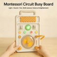 thumbnail image 5 of LWVITH Montessori Busy Board, Toddler Sensory Activity Board with Lights and Switches, Early Education Toys for Fine Motor Skills, Interactive Circuit Exploration Board, Birthday Gift for Boys Girls, 5 of 8