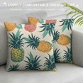thumbnail image 3 of Fenyluxe Colorful Pineapple Pillow Covers Leaves Summer Tropical Fruit Throw Pillow Case Pillow Sham Cushion Cover Size Printed One Side 24x24in, 3 of 5