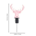 thumbnail image 2 of Shisuyan Metal Wine Pourer Deer Head Design 2pcs Aerator Wine Spout Home Party Accessory Random Color, 2 of 8