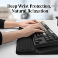 thumbnail image 4 of Antislip Keyboard Wrist Support PU Leather Memory Foam Base For Keyboard Stand Wrist Rest Secure Stability Fabric Cover, 4 of 11