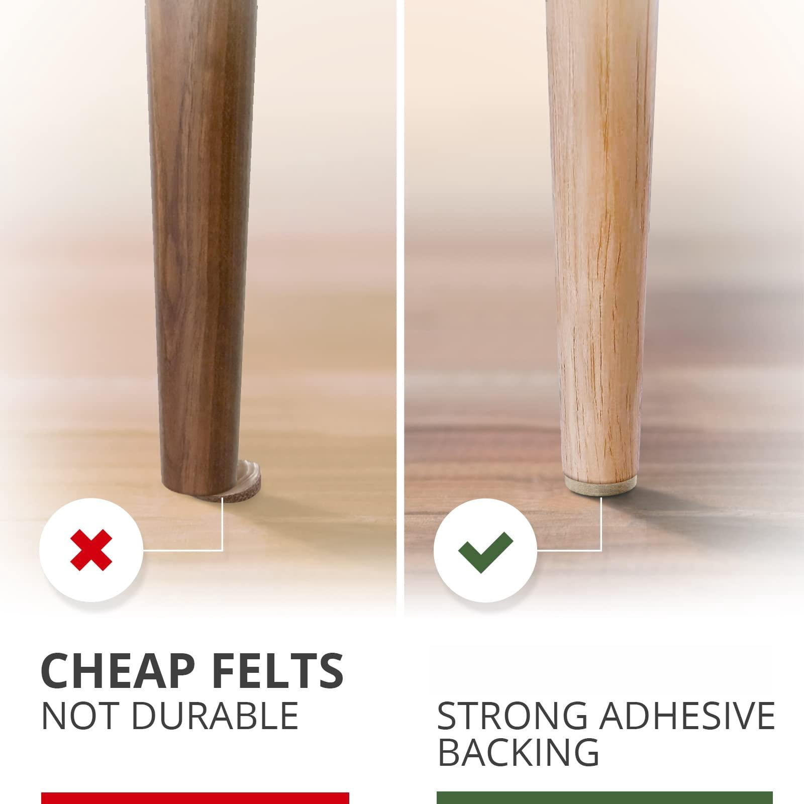 Felt Furniture Pads  133 - Feet Wood Floor Protectors Protect Your Hardwood & Laminate Flooring! Brown And Beige