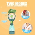 thumbnail image 3 of YOPTOP Handheld Spray Fan, Comfortable Cool Mist, Humidification Hydration Large Capacity Portable Fan, Electric Dinosaur Fan for Kids,Green, 3 of 5
