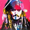 thumbnail image 4 of Stephen Chambers 12x12 White Modern Wood Framed Wall Art Titled - Johnny Depp, 4 of 6