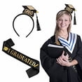 thumbnail image 1 of Home Decoration Graduation Season Hot Stamping Shoulder Strap+ Cloth Headband Decoration Set For Graduation, 1 of 5