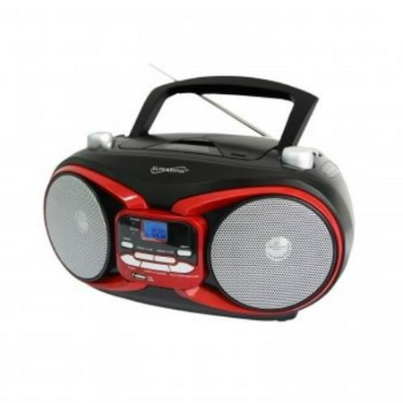 Supersonic Sc-504 Portable Audio System Mp3/cd Player With Usb/aux Inputs & Am/fm Radio - 1 X Disc - 3 W Integrated - Red Lcd - Cd-da, Mp3 - 1600 Khz, 108 Mhz - Usb - Auxiliary Input (sc504rd)