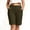 #0157-Army Green, variant on Bermuda Shorts for Women Summer Dressy Casual Elastic High Waisted Wide Leg Knee Length Shorts with Pockets