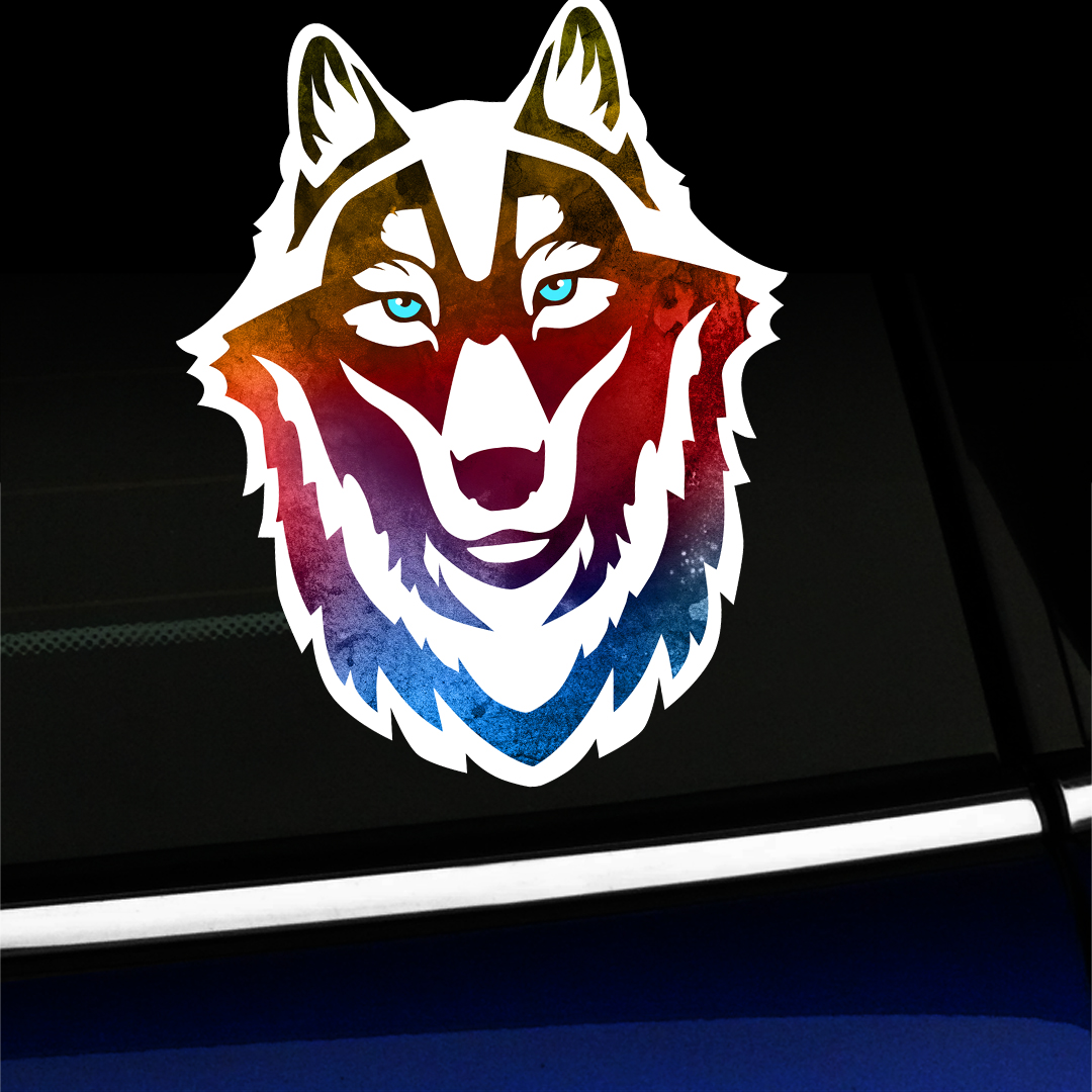 Wollo Sticker Watercolor Wolf - Vinyl Sticker - Walmart.com