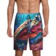 thumbnail image 1 of Balery Colorful Ocean Sea Turtle Pantalones cortos de pijama de punto de algodón para hombre con cinturilla y bolsillos-4X-Large, 1 of 6