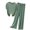Grey Green, variant on Joernso 2 Pcs/Set Women Summer Pajamas Comfortable Elastic Waist Solid Color Loose Drawstring Sleeping Wide Leg Short Sleeves Sports T-shirt Pants Set Female Garment