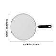 thumbnail image 3 of Frying Pan Splash Guard Fine Mesh Cover Strainer Grease Guard With Handle Household Frying Pan (Silver) Mesh Food Strainer Flat, 3 of 7