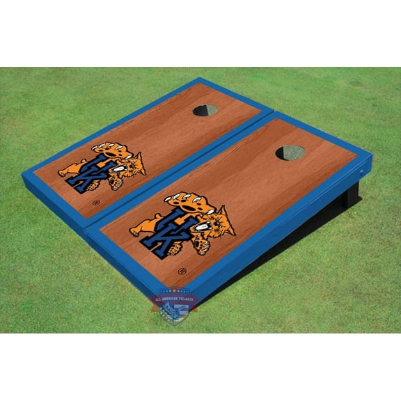 University Of Kentucky Wildcat Blue Rosewood Matching Borders Cornhole Boards