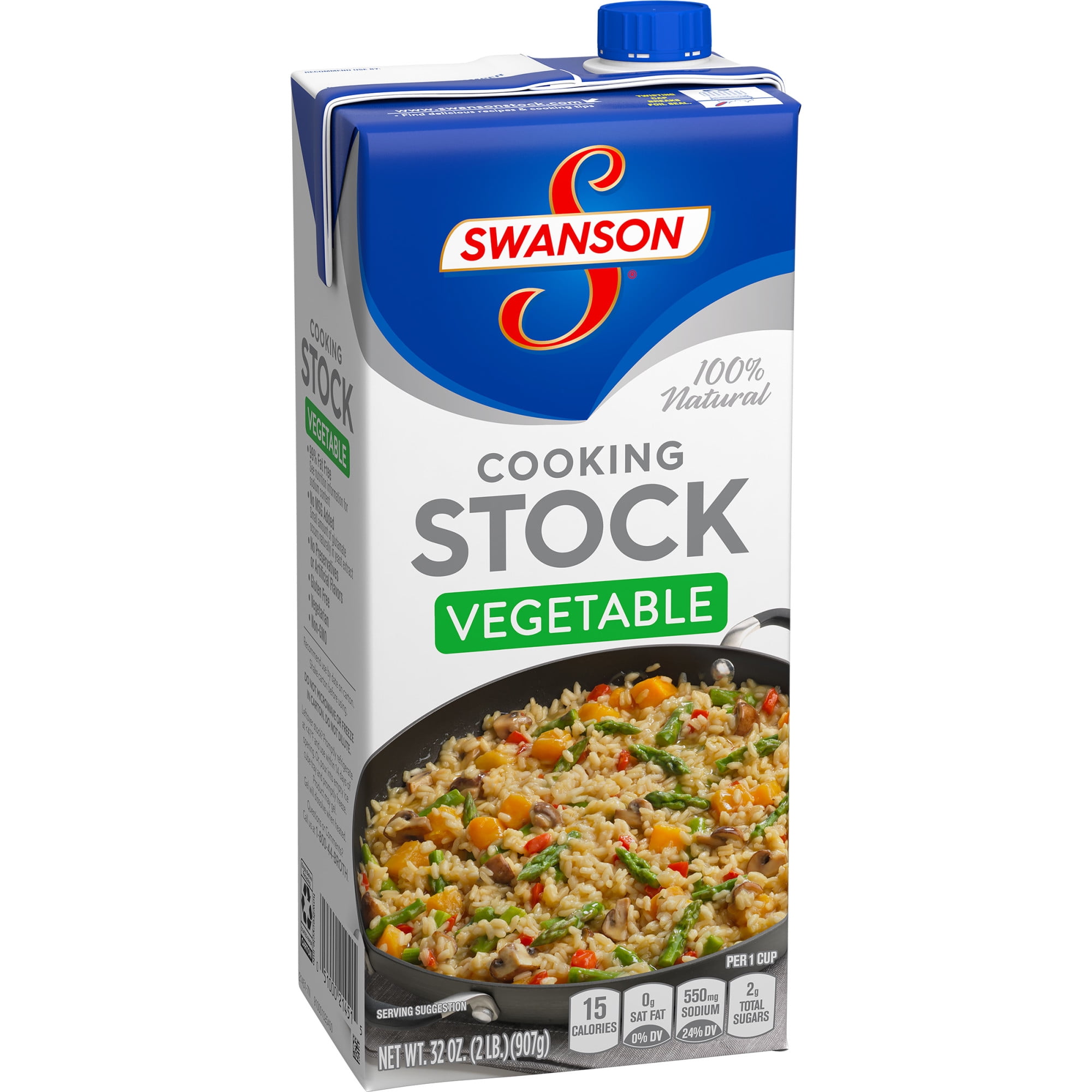 Swanson Vegetable Stock, 32 oz. Carton