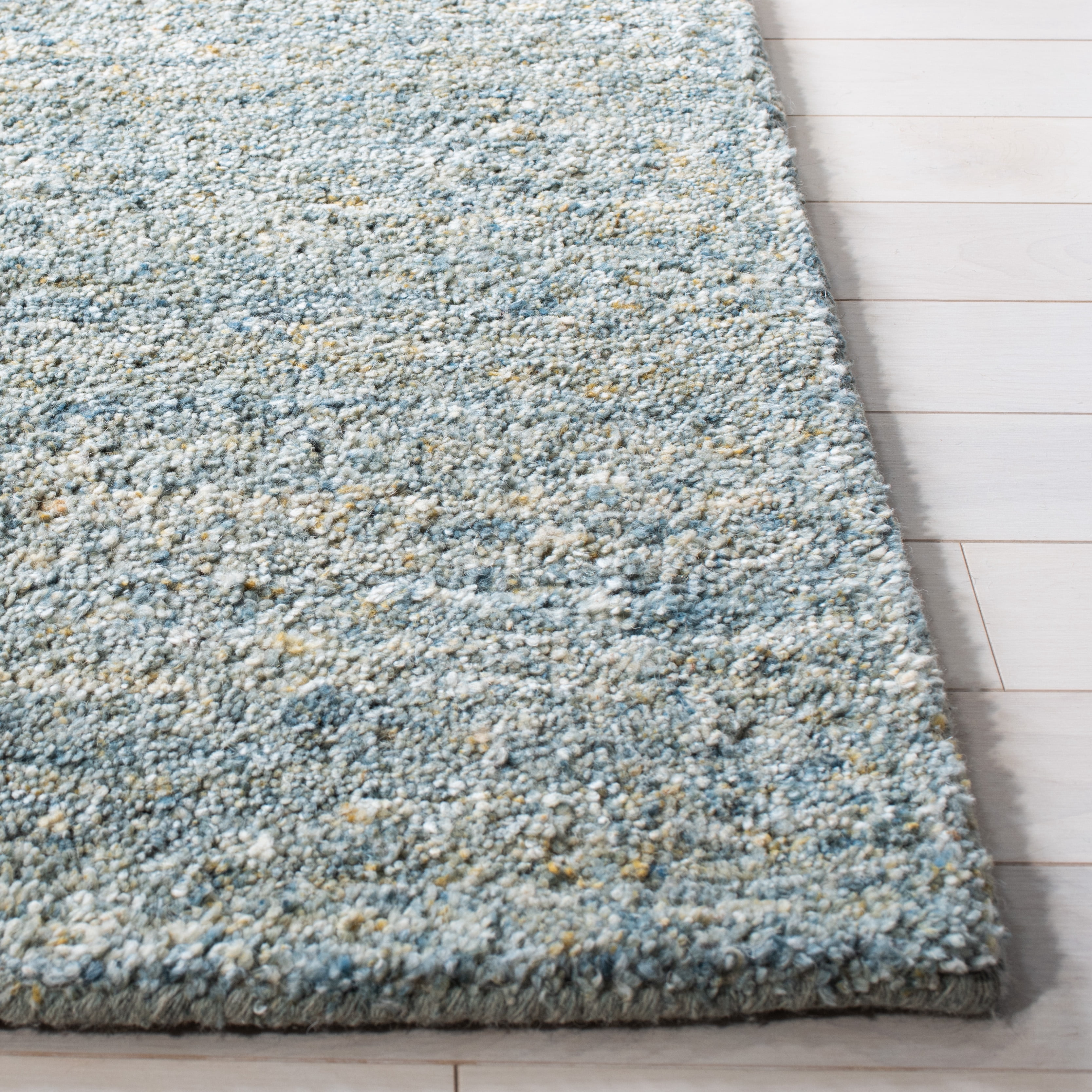 Safavieh Himalaya Flanagan Solid Area Rug, Blue/Olive, 10' x 14'