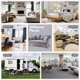 thumbnail image 2 of Ktaxon Mid-Century Modern Loveseat, Linen Blend 2-Seater Sofa, Solid Wood Frame Couch for Living Room, Apartment Gray, 2 of 10