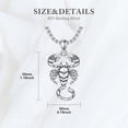thumbnail image 5 of Scorpion Necklace 925 Sterling Silver Celtic Knot Animal Pendant Jewelry Gift for Men, 5 of 6