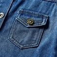 thumbnail image 4 of IBTOM CASTLE Toddler Baby Girls Boys Denim Jacket Long Sleeve Button Down Jeans Coat Ripped Hooded Top Fall Cowboy Casual Outwear Clothes 3-4 Years Blue, 4 of 8