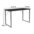 thumbnail image 6 of Flash Furniture Harvey Black Finish Computer Desk with Silver Metal Frame, 6 of 8