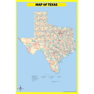 Large Detailed Roads And Highways Map Of Texas State With 726x502