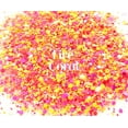 thumbnail image 2 of Glitter Heart Co. - High Quality Polyester Glitter - Fire Coral - 2 oz Bottle - Pink Orange Yellow Chunky Mix, 2 of 2