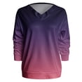 thumbnail image 3 of Vedolay Womens Fall Tops Women's 2023 Half Zip Sweatshirts Cropped Hoodies Pullover Sweaters Fall Winter,Purple XL, 3 of 5