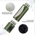 thumbnail image 2 of Water Purifier Pump with Replaceable Carbon Filter 0.01 Micron Water Filter, 4-Stage Filtration, Portable Emergency Equipment for Outdoor Use (ArmyGreen), 2 of 4