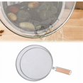 thumbnail image 4 of Protector contra salpicaduras de malla fina de acero inoxidable, protector de grasa resistente al calor para una cocción segura, protección multiusos para estufas, diseño de mango largo que garantiza, 4 of 5