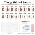 thumbnail image 4 of Modelones 32Pcs Fall Press on Nails Almond, Upgrade Short Chrome Brown Fake Nails, Reusable Nail Kit with Nail Glue Adhesive Tabs Mini Nail File, Nails Press Ons 16 Sizes, 4 of 6