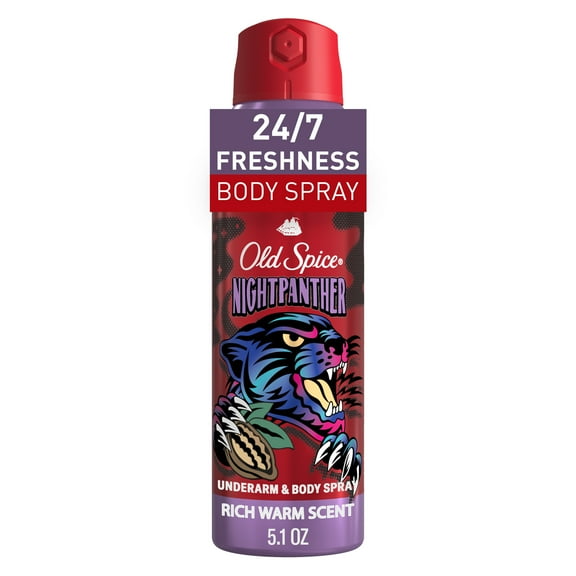 Old Spice NightPanther Body Spray for Men, 5.1 oz