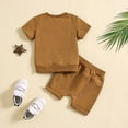 thumbnail image 4 of Tkrady Toddler Boys Clothes Fashion Solid Short Sleeve T Shirt Tops Shorts Set Outfits, Sizes 0-3 Years, 4 of 7