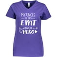 thumbnail image 3 of Inktastic My Uncle is an EMT and a Hero Women's V-Neck T-Shirt, 3 of 5
