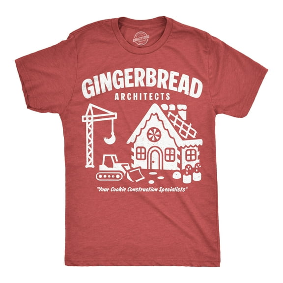 Mens Funny T Shirts Gingerbread Architects Sarcastic Christmas Cookie Graphic Novelty Tee For Men Graphic Tees