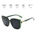 thumbnail image 4 of Gafas de sol para mujer Salvador gafas de sol cuadradas retro verde, 4 of 10