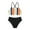 Black, variant on Odeerbi 7-15 Years Kids Girls Summer Beach String Bikini Swimsuit Hawaiian Beachwear Striped Bathing Suit High Waist Split Swimwear Two Pieces Set