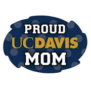 UC Davis Aggies NCAA Collegiate Trendy Polka Dot Proud Mom 5" x 6" Swirl Decal Sticker