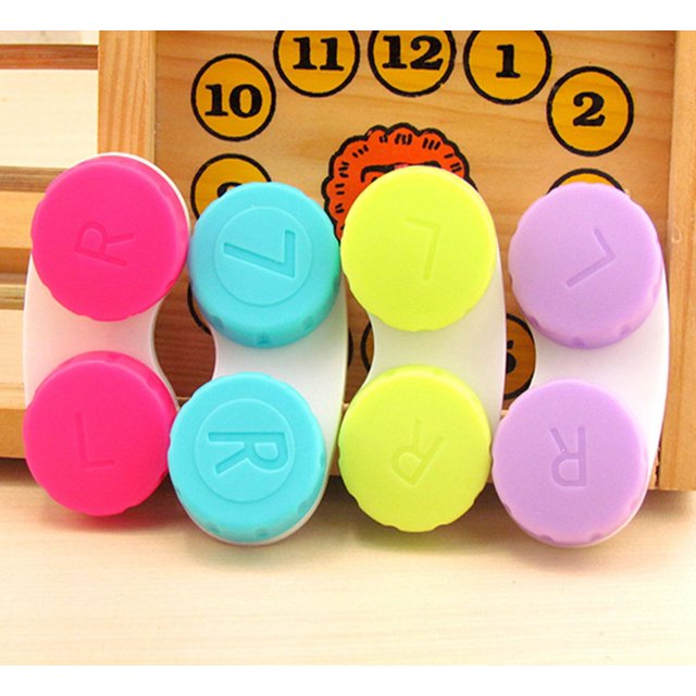 Estuche para lentes de contacto de 4 piezas, caja para lentes de contacto de viaje impermeable,