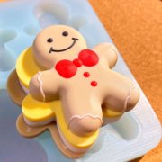 BQBQERT Silicone Cake Mold Fondant Gingerbreads Man Shaped Baking Tools Silicone Candy Suitable for Holiday Baking