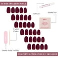thumbnail image 4 of Press On Nails Glamnetic Berry Maroon Short Round x30, 4 of 6