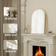 thumbnail image 3 of Espejo Arco para tocador de baño con Marco De Aluminio Oro 40x60cm Herrashop, 3 of 4